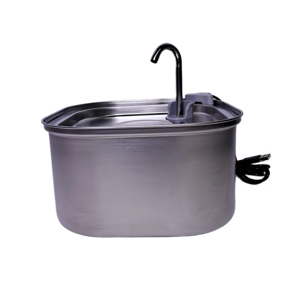 Pets Water Bowl Fountain Stainless Steel Automatic Indoor Cat Dog Small Pet Bowl